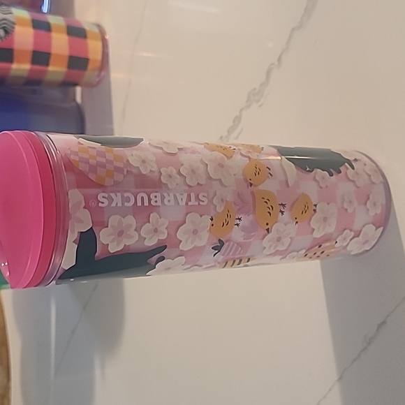 Starbucks 16 0z Spring Tall Tumbler with closing lid NWT - Picture 4 of 4